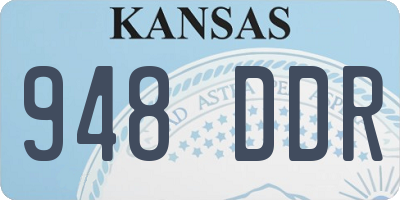 KS license plate 948DDR