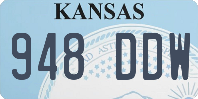 KS license plate 948DDW