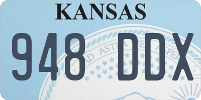 KS license plate 948DDX