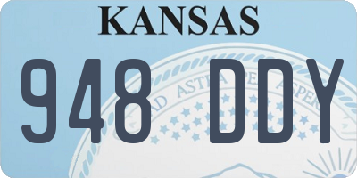 KS license plate 948DDY