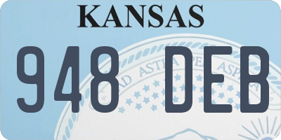 KS license plate 948DEB