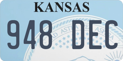 KS license plate 948DEC