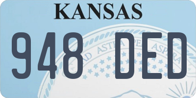 KS license plate 948DED
