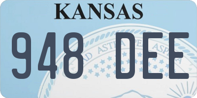 KS license plate 948DEE