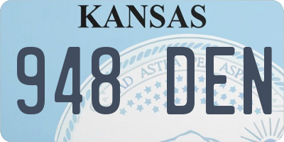 KS license plate 948DEN