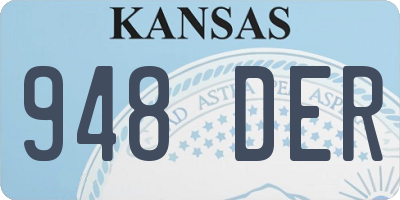 KS license plate 948DER