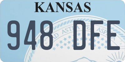 KS license plate 948DFE