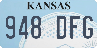 KS license plate 948DFG