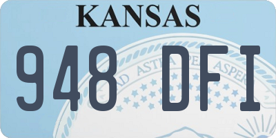KS license plate 948DFI