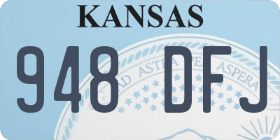 KS license plate 948DFJ