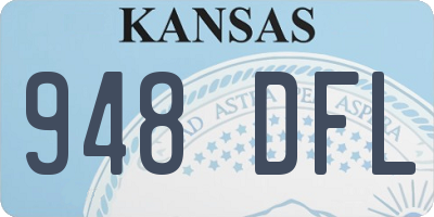KS license plate 948DFL