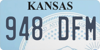 KS license plate 948DFM