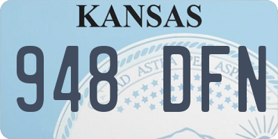 KS license plate 948DFN