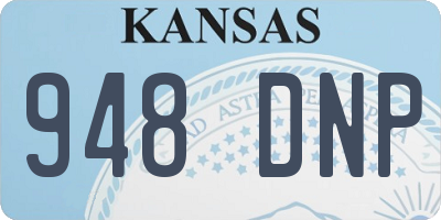 KS license plate 948DNP