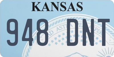 KS license plate 948DNT