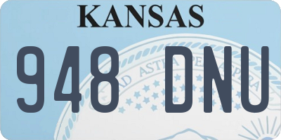KS license plate 948DNU