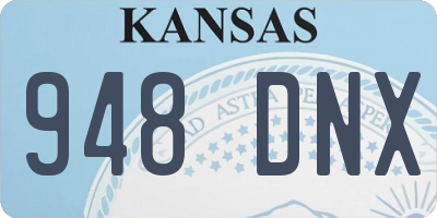KS license plate 948DNX