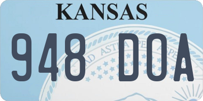 KS license plate 948DOA