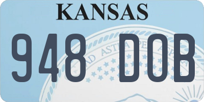 KS license plate 948DOB