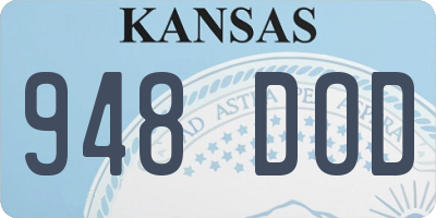 KS license plate 948DOD