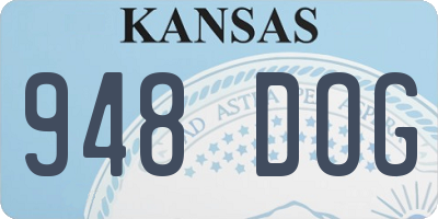 KS license plate 948DOG