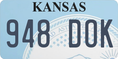 KS license plate 948DOK