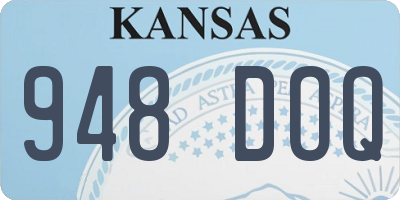 KS license plate 948DOQ