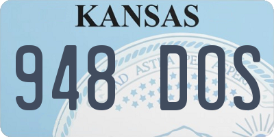 KS license plate 948DOS