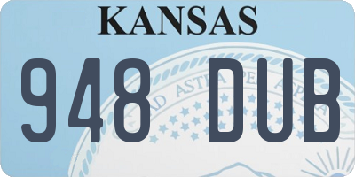 KS license plate 948DUB