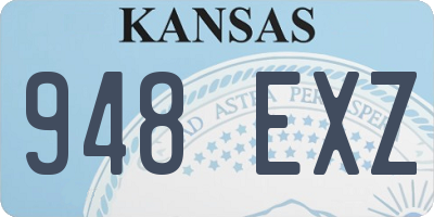 KS license plate 948EXZ