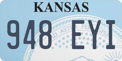 KS license plate 948EYI