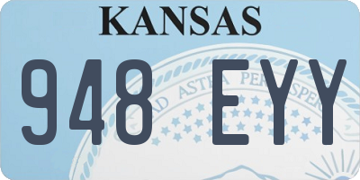 KS license plate 948EYY