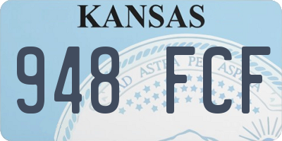KS license plate 948FCF