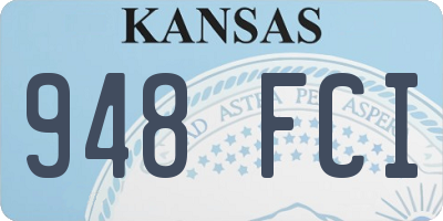 KS license plate 948FCI