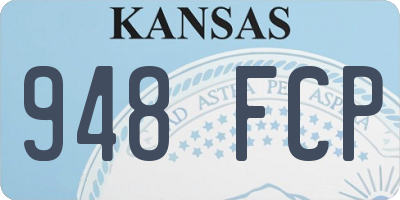 KS license plate 948FCP