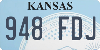 KS license plate 948FDJ