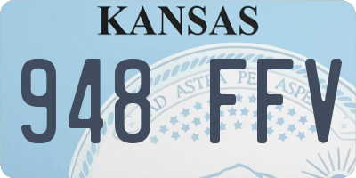 KS license plate 948FFV