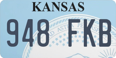 KS license plate 948FKB