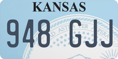 KS license plate 948GJJ