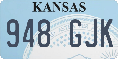 KS license plate 948GJK