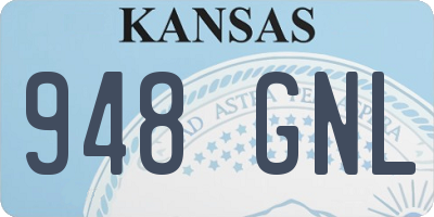 KS license plate 948GNL