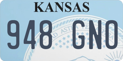 KS license plate 948GNO