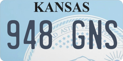 KS license plate 948GNS