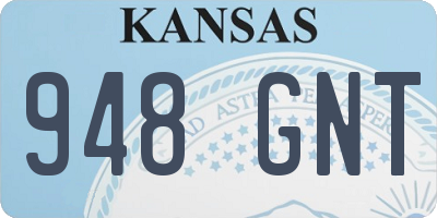 KS license plate 948GNT