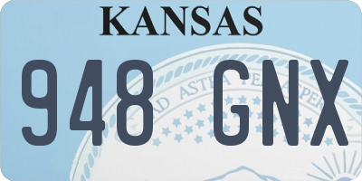 KS license plate 948GNX