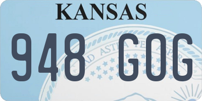 KS license plate 948GOG