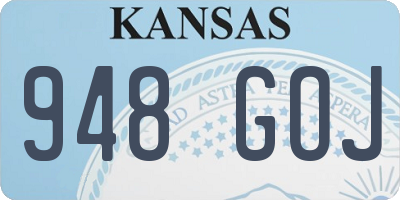 KS license plate 948GOJ
