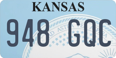 KS license plate 948GQC