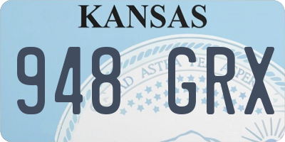 KS license plate 948GRX