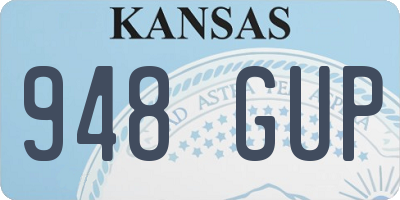 KS license plate 948GUP